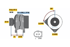 Lichtmaschine Generator für AUDI SKODA VW A4 B5 Avant A6 C5 SUPERB I