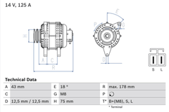 Lichtmaschine Generator für MITSUBISHI PAJERO III Canvas Top