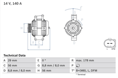 Lichtmaschine Generator für AUDI SEAT SKODA VW A3 Sportback Cabriolet A4 B6