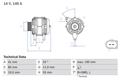 Lichtmaschine Generator für FIAT IVECO UAZ DUCATO Kasten Pritsche/Fahrgestell