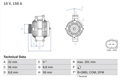 Lichtmaschine Generator für MERCEDES-BENZ E-KLASSE T-Model SPRINTER 3-t Kasten