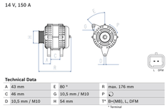 Lichtmaschine Generator für CITROËN FIAT LANCIA PEUGEOT SUZUKI TOYOTA BERLINGO