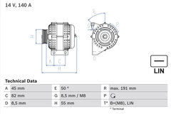 Lichtmaschine Generator für VOLVO S60 I S80 V70 II XC70 Cross Country XC90 VAN