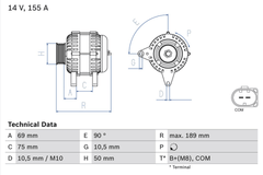 Lichtmaschine Generator für BMW 5 Touring 7 X3