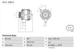 Lichtmaschine Generator für MERCEDES-BENZ CLK Cabriolet CLS E-KLASSE T-Model