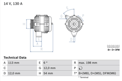 Lichtmaschine Generator für SAAB 9-3 Cabriolet Kombi 9-3X 9-5
