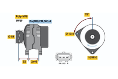 Lichtmaschine Generator für FORD MAZDA VOLVO C-MAX FIESTA V FOCUS II Turnier