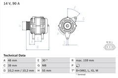 Lichtmaschine Generator für TOYOTA YARIS