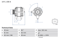 Lichtmaschine Generator für NISSAN OPEL RENAULT PRIMASTAR Bus Kasten VIVARO A