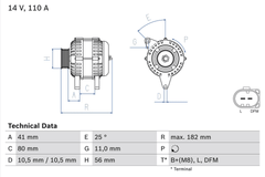 Lichtmaschine Generator für FIAT IVECO DUCATO Kasten Pritsche/Fahrgestell Bus