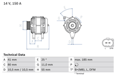 Lichtmaschine Generator für FIAT IVECO DUCATO Kasten Pritsche/Fahrgestell Bus
