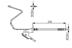 Bremsschlauch Hinterachse links für OPEL ASTRA G Stufenheck Caravan CC Coupe