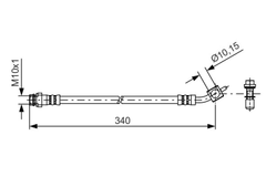 Bremsschlauch Hinterachse für FORD VOLVO GALAXY II S-MAX MK VAN
