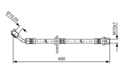 Bremsschlauch Hinterachse rechts für HONDA ACCORD VIII Tourer