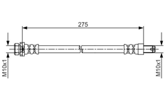 Bremsschlauch Hinterachse für FORD TRANSIT V363 Kasten Pritsche/Fahrgestell Bus
