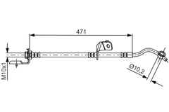 Bremsschlauch Vorderachse links für HYUNDAI KIA ix35 Van SPORTAGE III