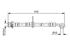 Bremsschlauch Vorderachse rechts für HONDA ACCORD VIII Tourer
