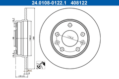 2x Bremsscheibe Hinterachse für MITSUBISHI NISSAN RENAULT ASX JUKE CAPTUR II