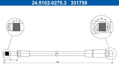 Bremsschlauch Hinterachse für BMW 5 Touring