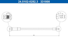 Bremsschlauch Hinterachse für AUDI A8 D2