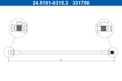 Bremsschlauch Hinterachse für BMW 5 Touring