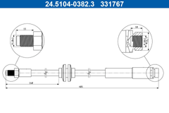 Bremsschlauch Vorderachse Hinterachse für MAZDA VOLVO 3 Stufenheck 5 C30 C70 II