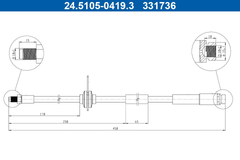 Bremsschlauch Hinterachse für FORD FOCUS III Stufenheck Turnier