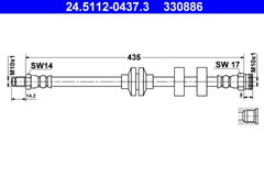 Bremsschlauch Vorderachse Hinterachse für ALFA ROMEO FIAT 156 Sportwagon GT