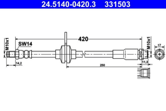 Bremsschlauch Hinterachse für FORD C-MAX II FOCUS III Stufenheck GRAND Van