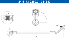 Bremsschlauch Hinterachse für AUDI SEAT SKODA VW CUPRA A3 Sportback Limousine