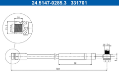 Bremsschlauch Hinterachse für SEAT SKODA LEON ST SC Kasten/Schrägheck