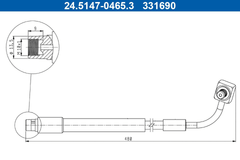 Bremsschlauch Hinterachse links für OPEL CHEVROLET MOKKA / X TRAX