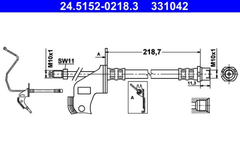 Bremsschlauch Hinterachse links für OPEL ASTRA H GTC Stufenheck FAMILY