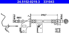 Bremsschlauch Hinterachse rechts für OPEL ASTRA H GTC Stufenheck FAMILY