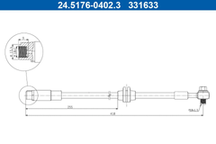 Bremsschlauch Vorderachse links für OPEL CHEVROLET ASTRA J Caravan GTC