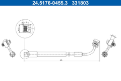 Bremsschlauch Hinterachse links für OPEL CHEVROLET MOKKA / X TRAX