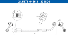Bremsschlauch Hinterachse rechts für OPEL MOKKA / X