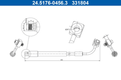 Bremsschlauch Hinterachse rechts für OPEL MOKKA / X