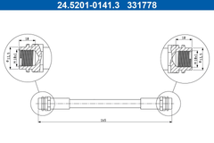 Bremsschlauch Hinterachse für AUDI SEAT SKODA VW A1 Sportback A3 TT Roadster