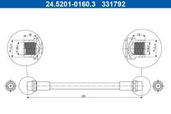 Bremsschlauch Hinterachse für AUDI 80 B4 Stufenheck Avant A4 B5
