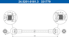 Bremsschlauch Hinterachse für BMW 1 Coupe Cabriolet 3 Touring X1