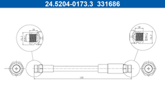 Bremsschlauch Hinterachse für AUDI SEAT SKODA VW A1 Allstreet City Carver