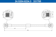 Bremsschlauch Hinterachse für VW TOURAN