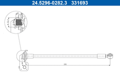Bremsschlauch Hinterachse links für HYUNDAI KIA i30 Kombi Coupe Hatchback Van