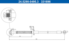 Bremsschlauch Vorderachse rechts für HYUNDAI KIA i30 Kombi Coupe Hatchback Van