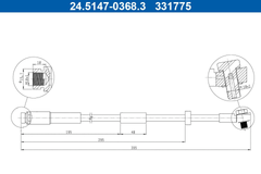 Bremsschlauch Hinterachse für JAGUAR X-TYPE I Kombi