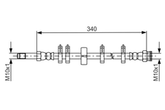 Bremsschlauch Hinterachse für IVECO DAILY IV Kasten Bus Pritsche/Fahrgestell V