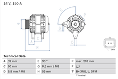 Lichtmaschine Generator für NISSAN RENAULT DACIA CUBE JUKE MICRA III NOTE