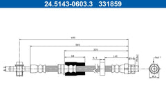 Bremsschlauch Vorderachse für VW PASSAT B6 Variant CC B7 ALLTRACK Kasten/Kombi