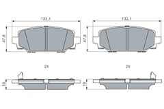 Bremsbelagsatz Scheibenbremse Hinterachse für JEEP WRANGLER IV